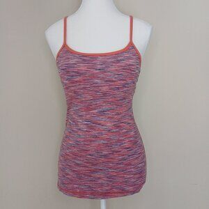 Lululemon Power Y Space Dye Luon Tank Top Orange Pink Size 6